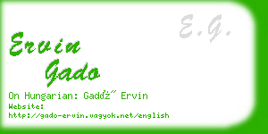 ervin gado business card
